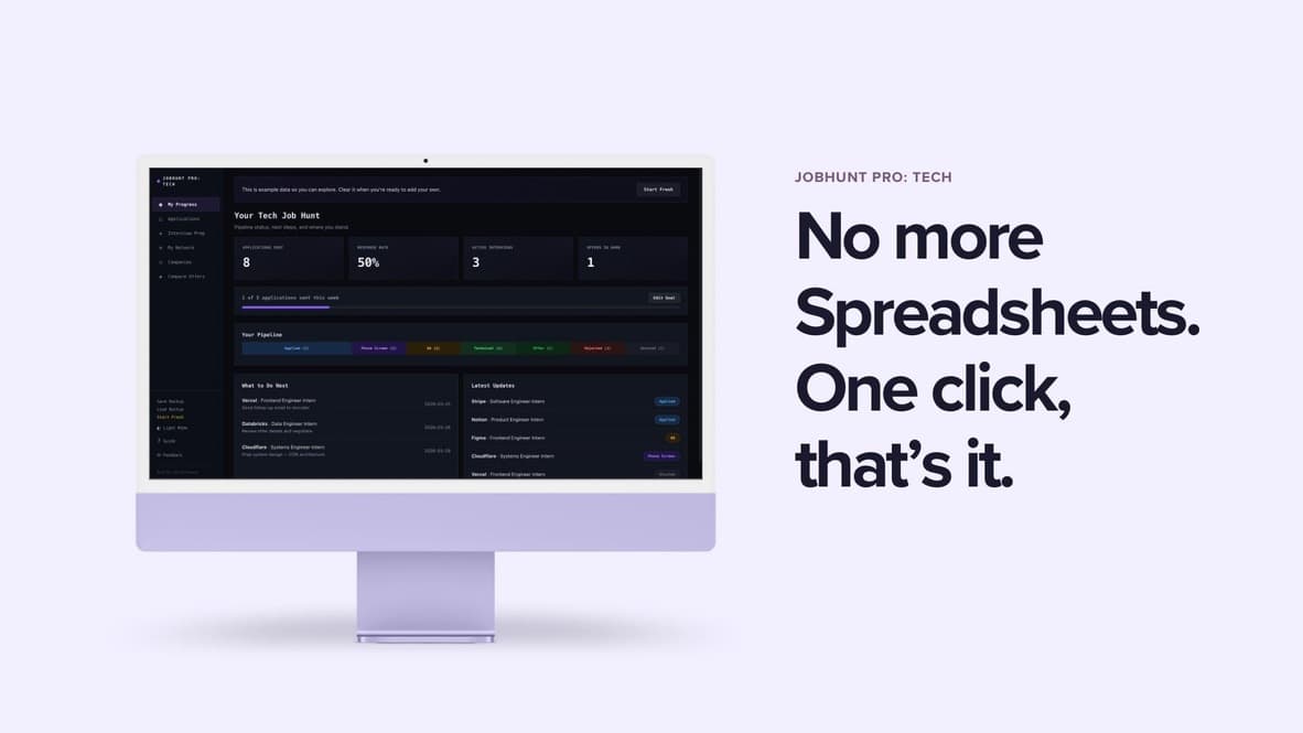 JobHunt Pro replaces the spreadsheet